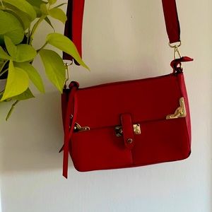 BCBGeneration Crossbody Orange Handbag with Gold Details